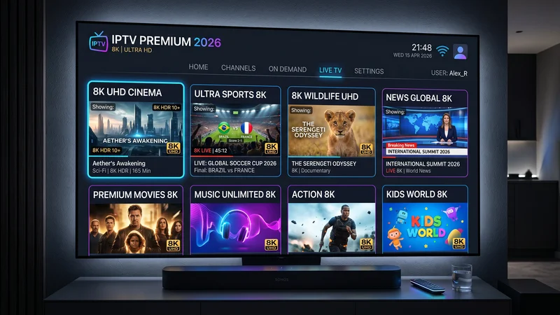 IPTV Premium gränssnitt 2026