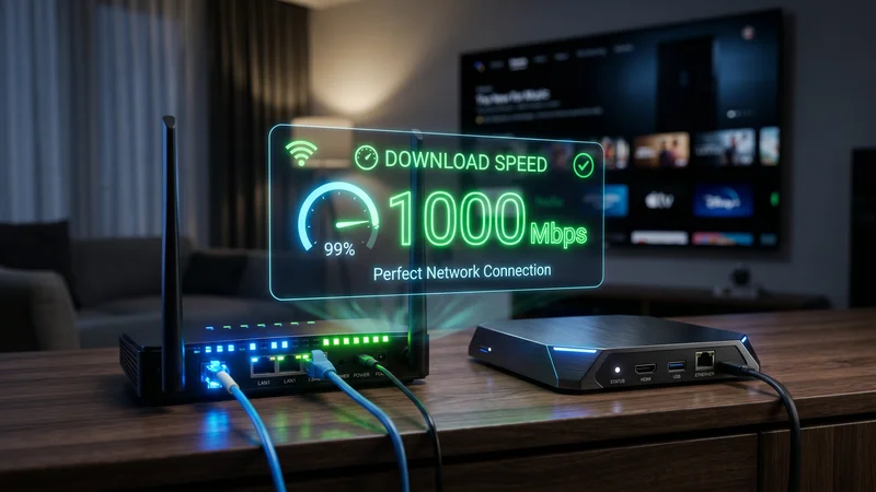 Hastighetstest av nätverk för stabil IPTV 2026 streaming