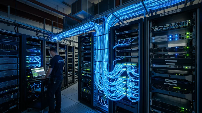 Högteknologisk serverhall för snabb IPTV Nordic streaming