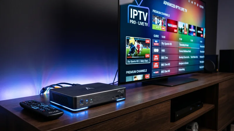 Detaljerad vy av en premium streamingbox för ett IPTV Abonnemang