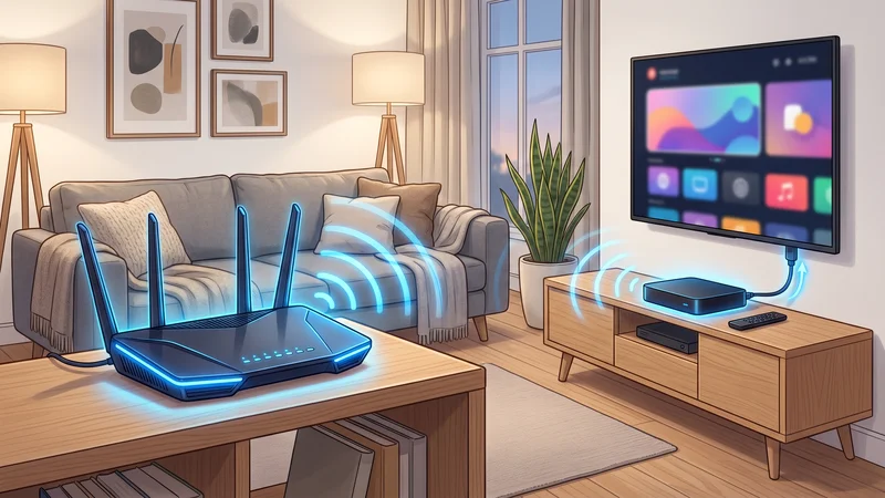 Avancerad nätverksrouter konfigurerad för ett felfritt IPTV Abonnemang
