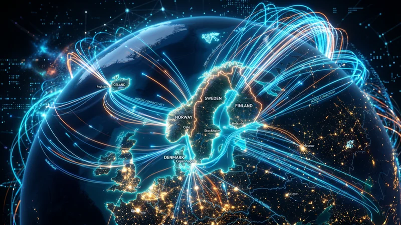 Abstrakta fiberoptiska kablar som symboliserar snabbt internet för IPTV 2026