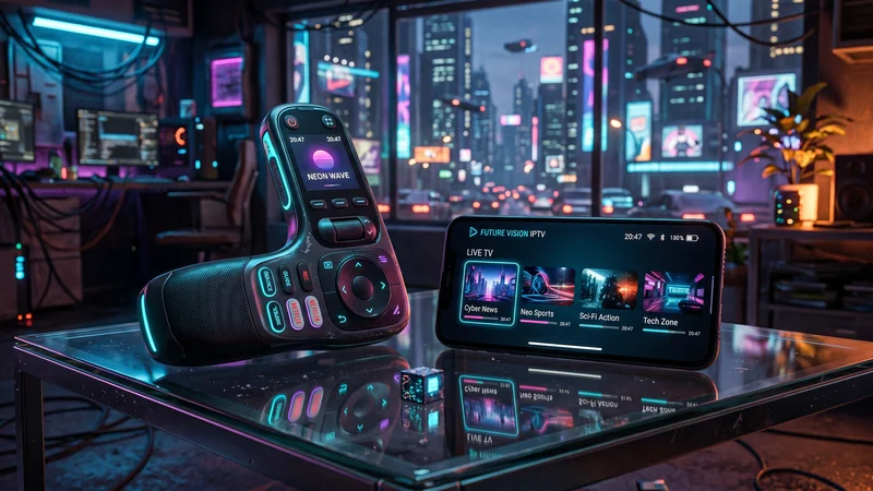 Futuristisk fjärrkontroll och app för IPTV Nordic