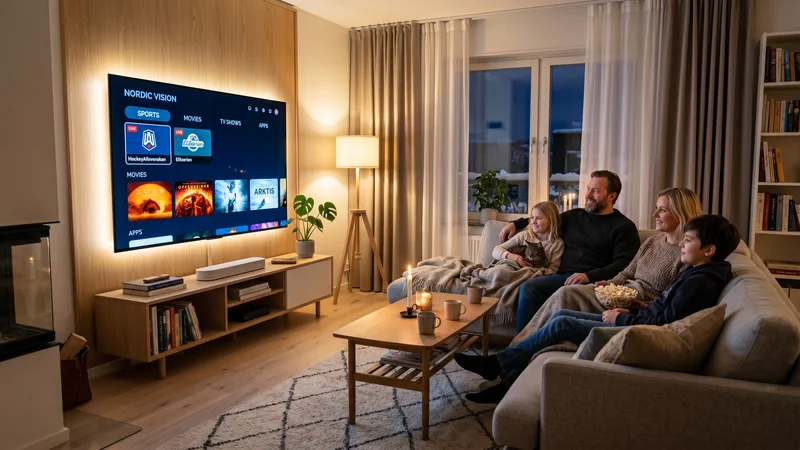 IPTV Nordic gränssnitt på en smart tv